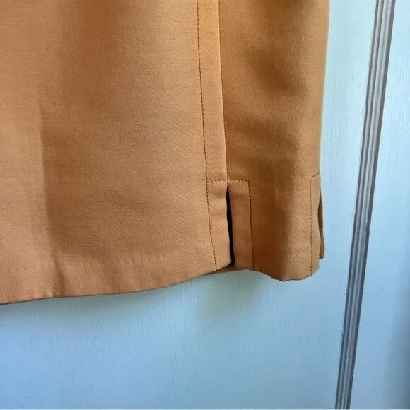 Lafayette 148 Skirt Wool Blend Pencil Size 8 Marigold Yellow - Quiet Luxury