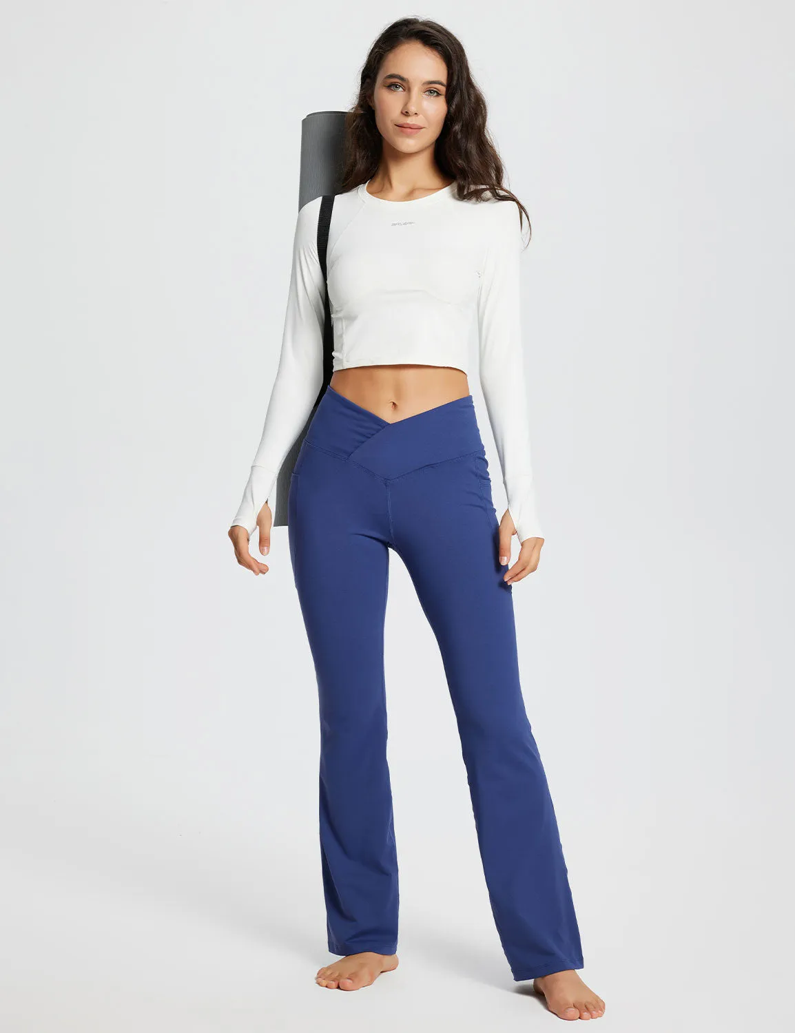 Laureate 29" Crossover High-Rise Flared Pants