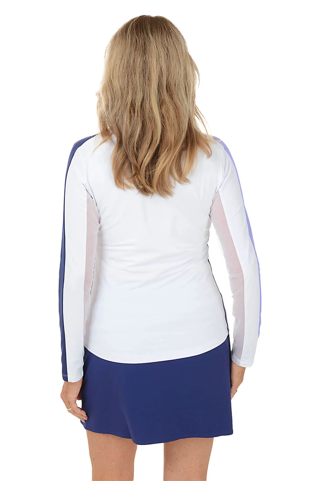 Lavender Color Block UPF50  Sun Shirt
