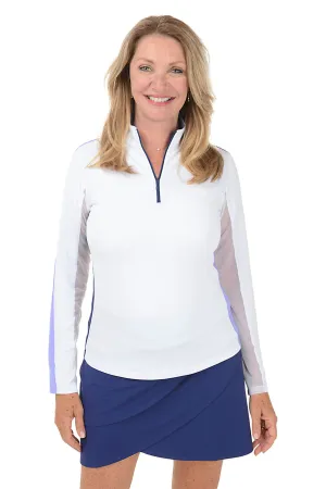 Lavender Color Block UPF50  Sun Shirt