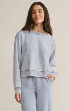 Lax Fit Denim Sweatshirt