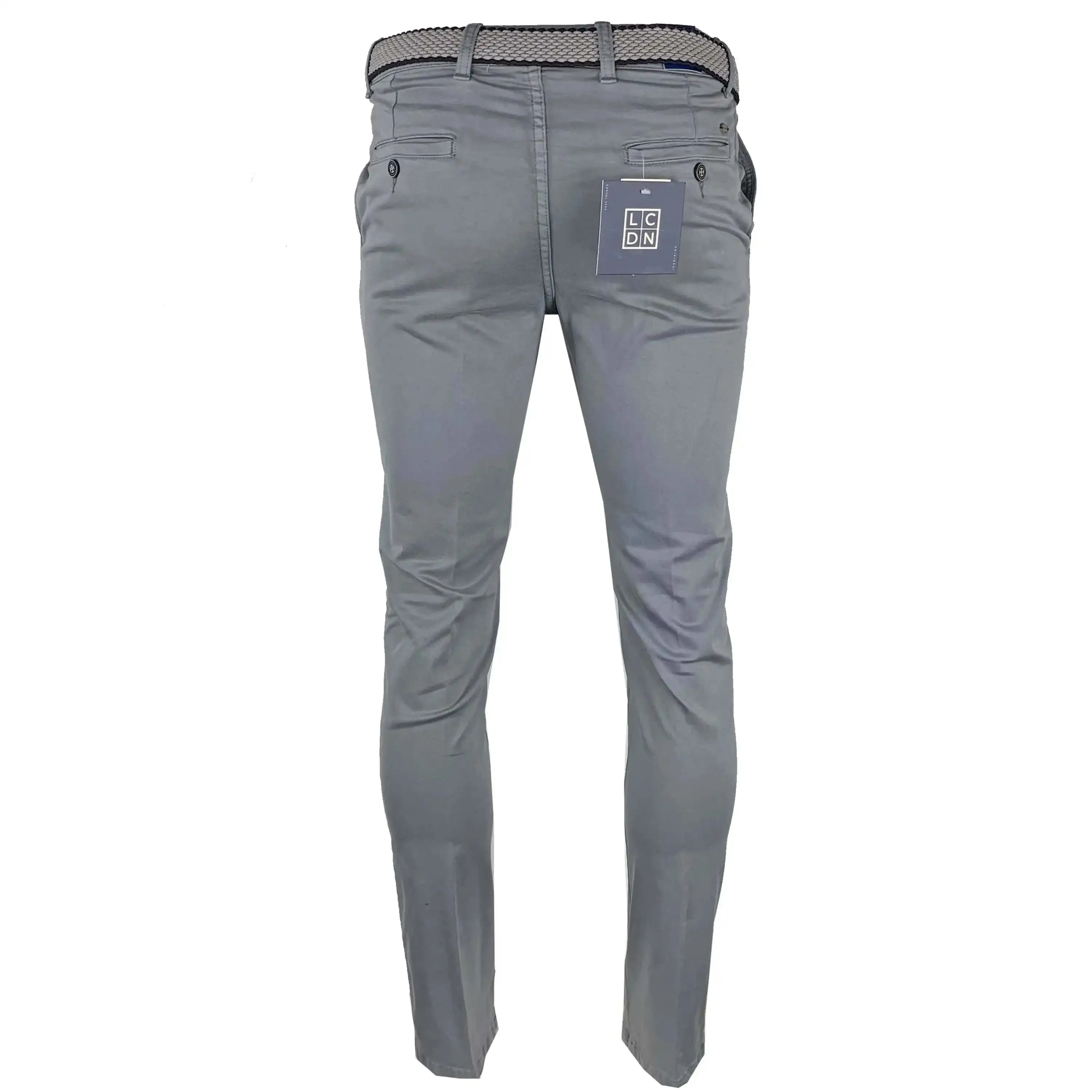 LCDN By Nalo Bruno Stretch Mens Chino Trousers Grey