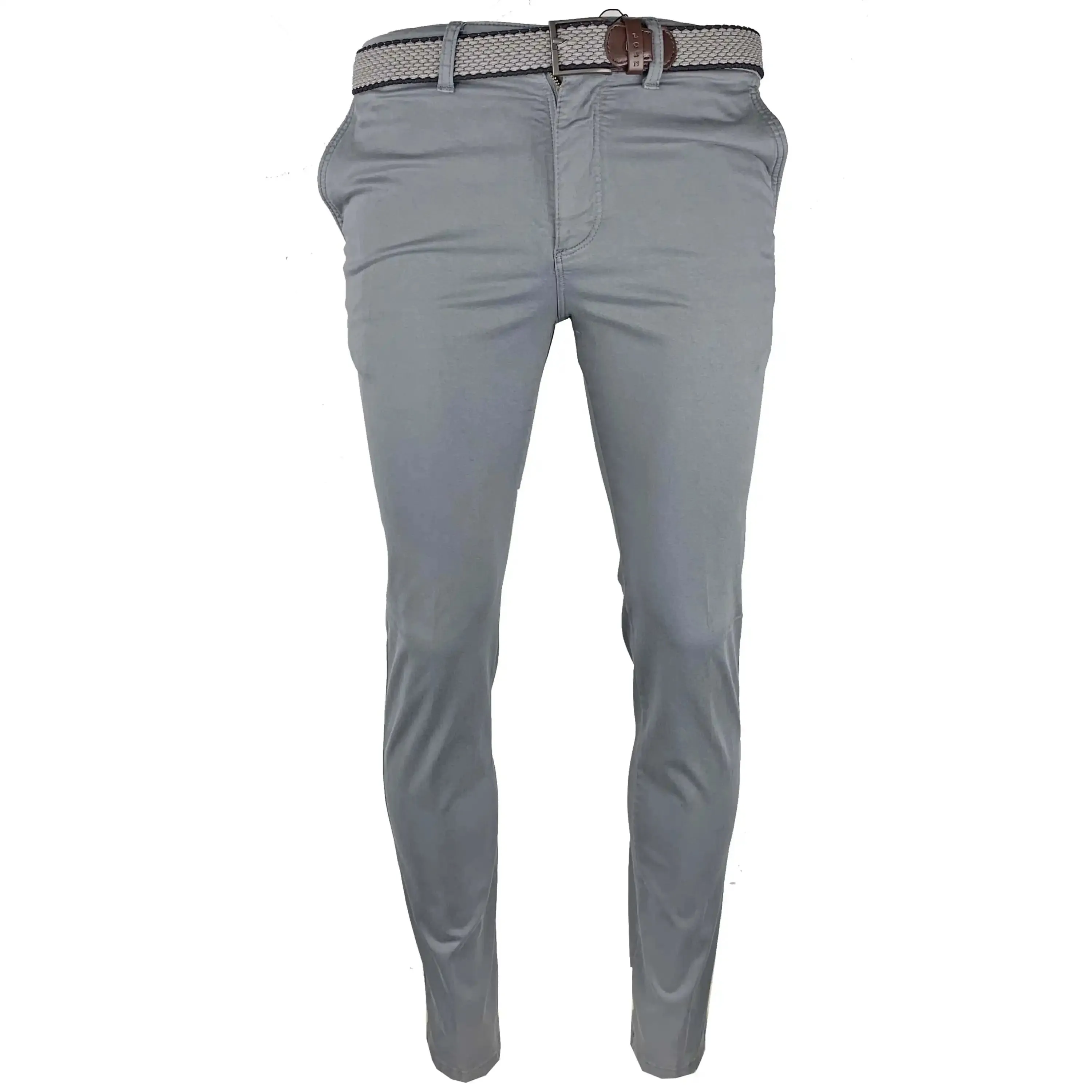 LCDN By Nalo Bruno Stretch Mens Chino Trousers Grey