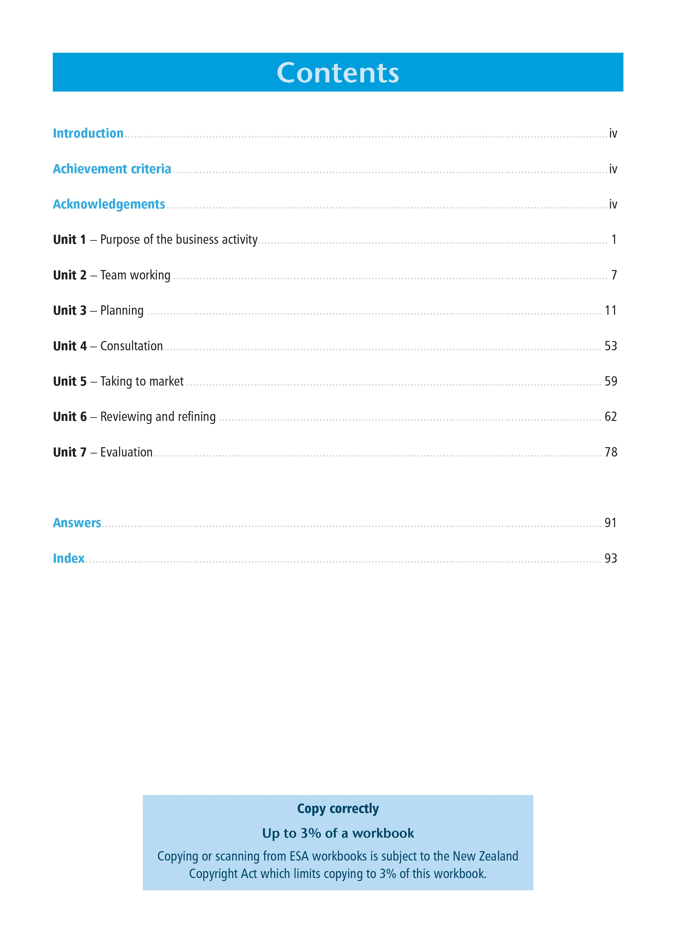 Level 3 Innovative Business Activities 3.6 Learning Workbook