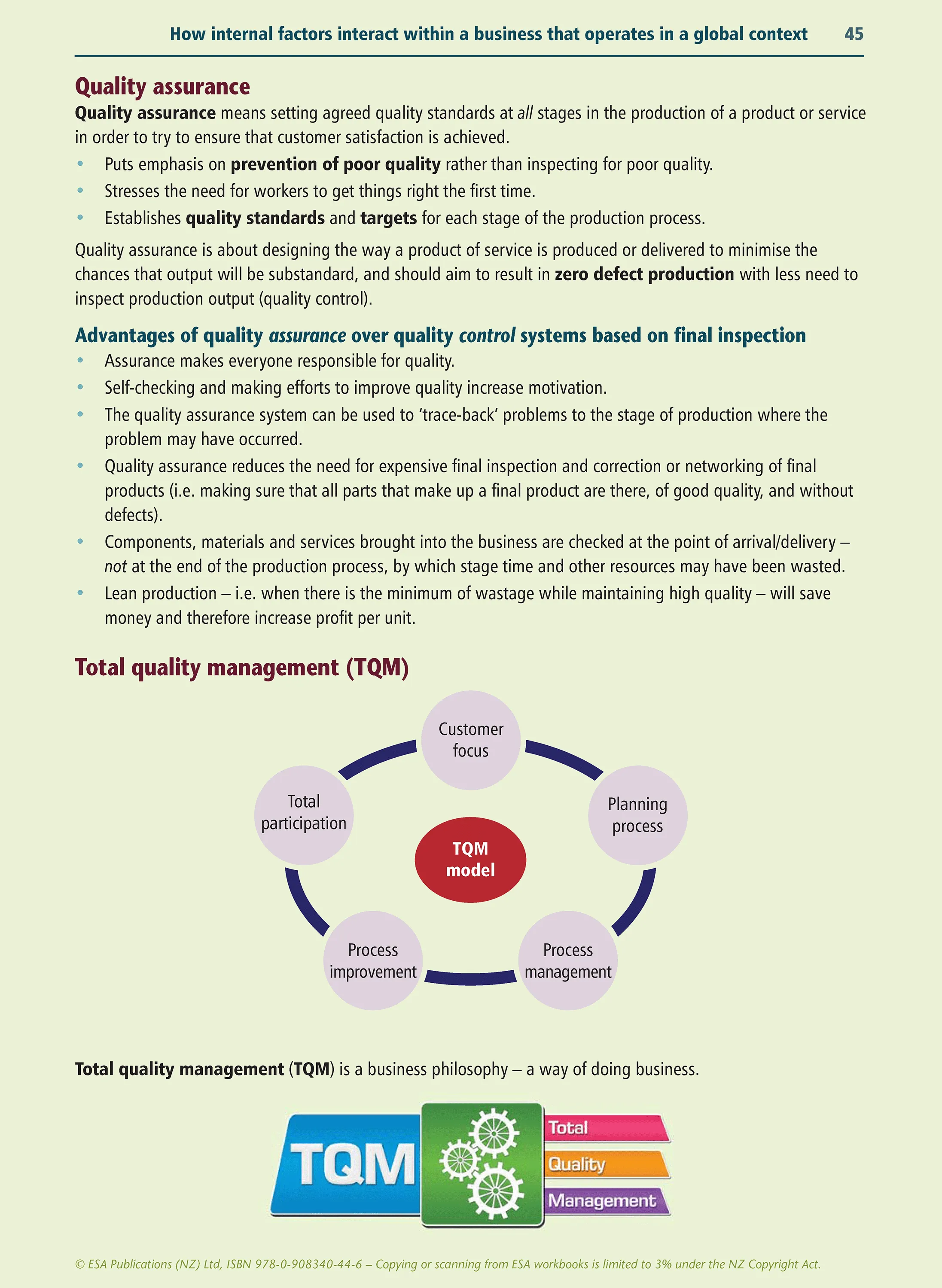 Level 3 Internal Business Factors 3.1 Learning Workbook
