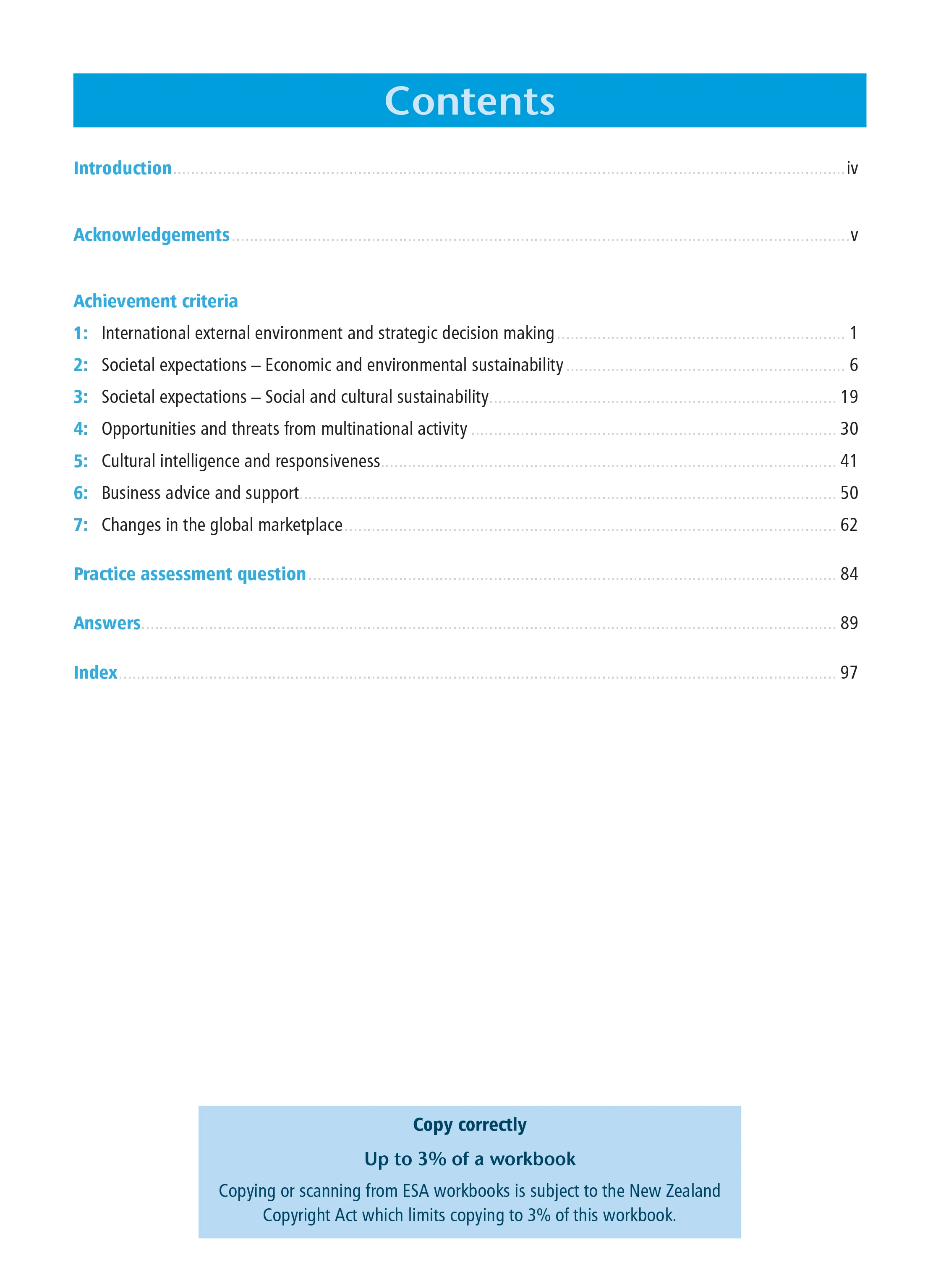 Level 3 Strategic Business Response 3.2 Learning Workbook