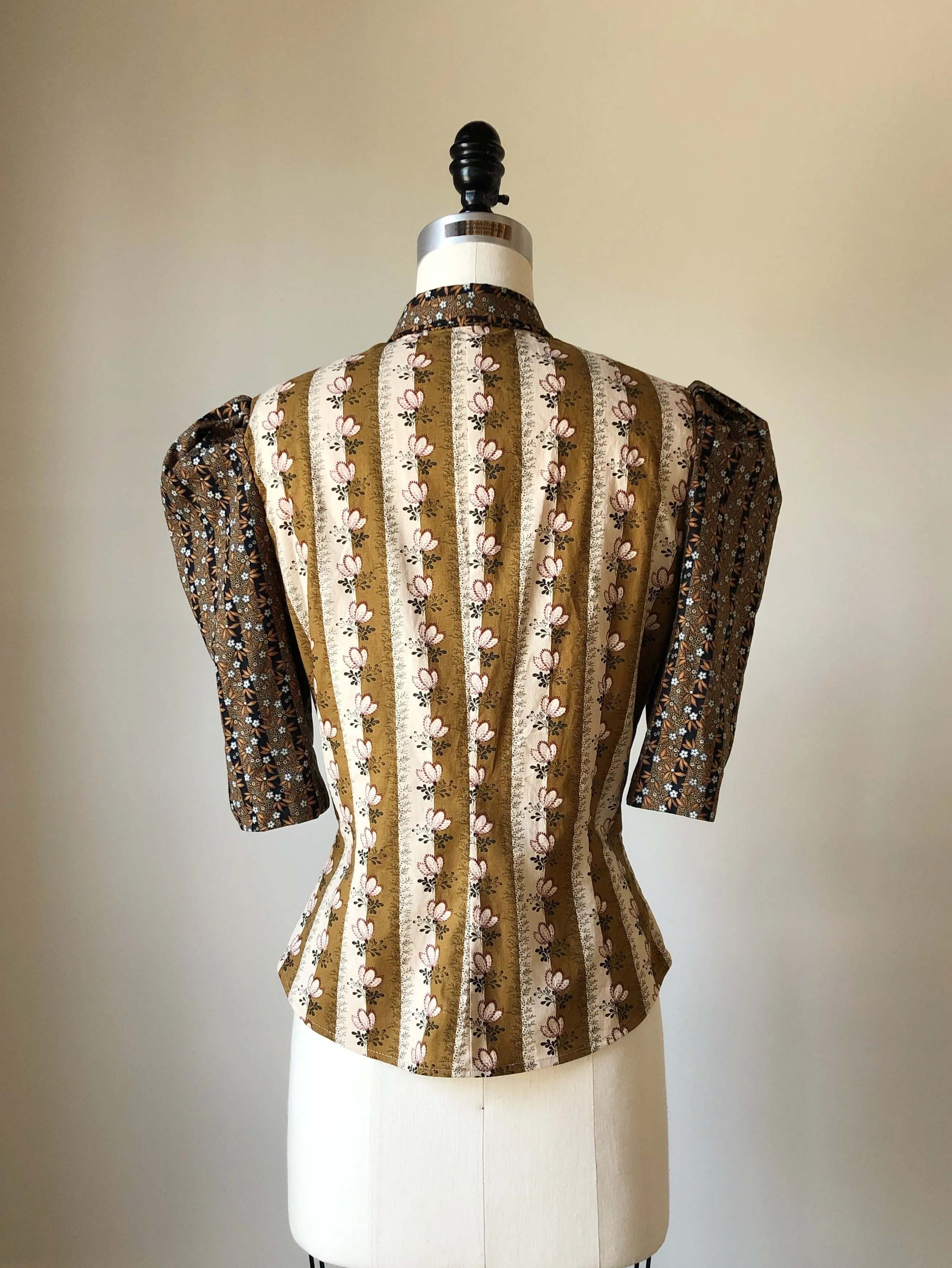 Lillian work shirt in 19th century reproduction prints #2