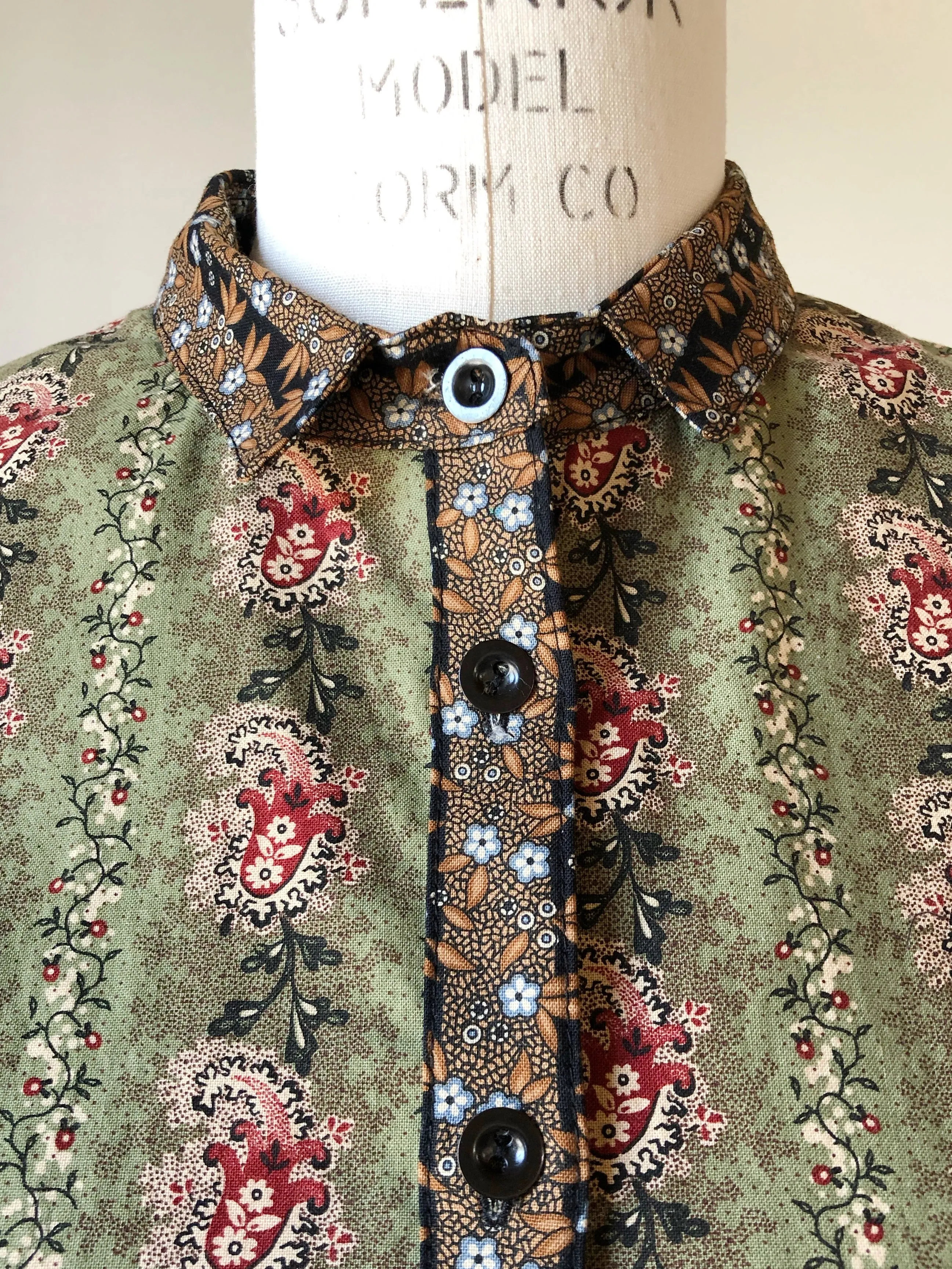 Lillian work shirt in 19th century reproduction prints #4