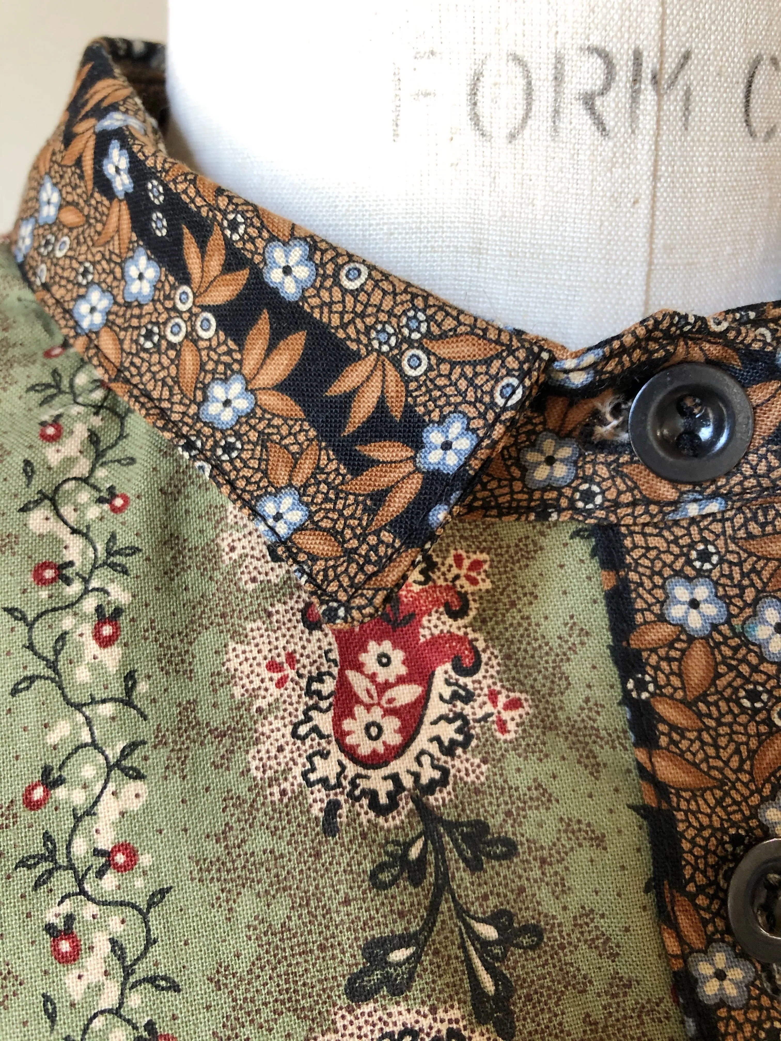 Lillian work shirt in 19th century reproduction prints #4