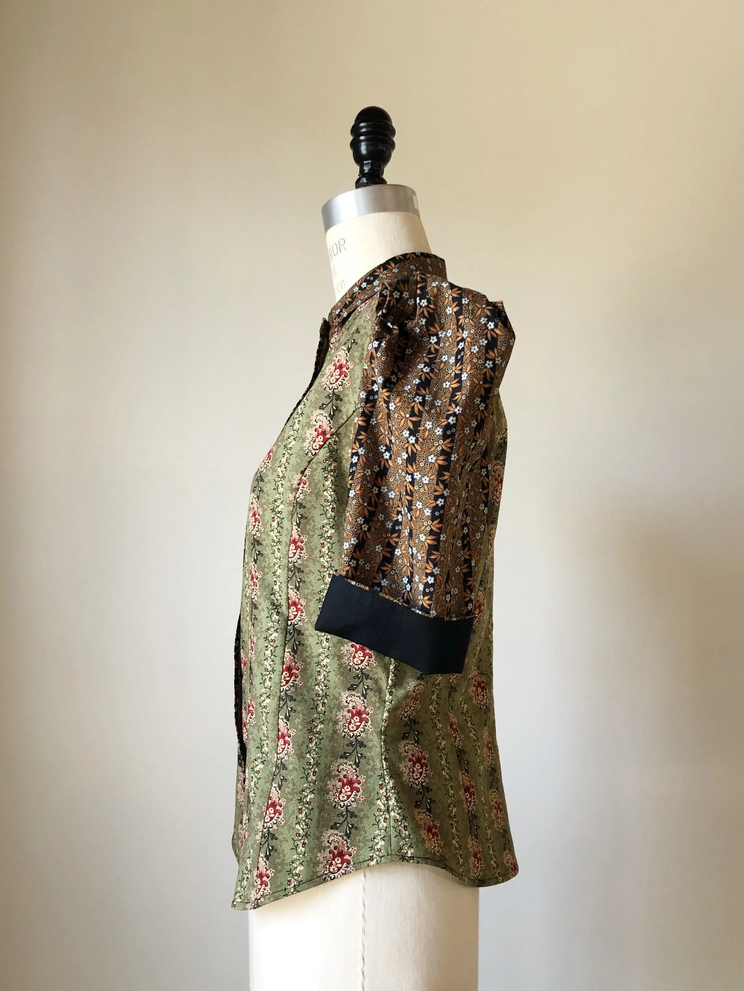 Lillian work shirt in 19th century reproduction prints #4