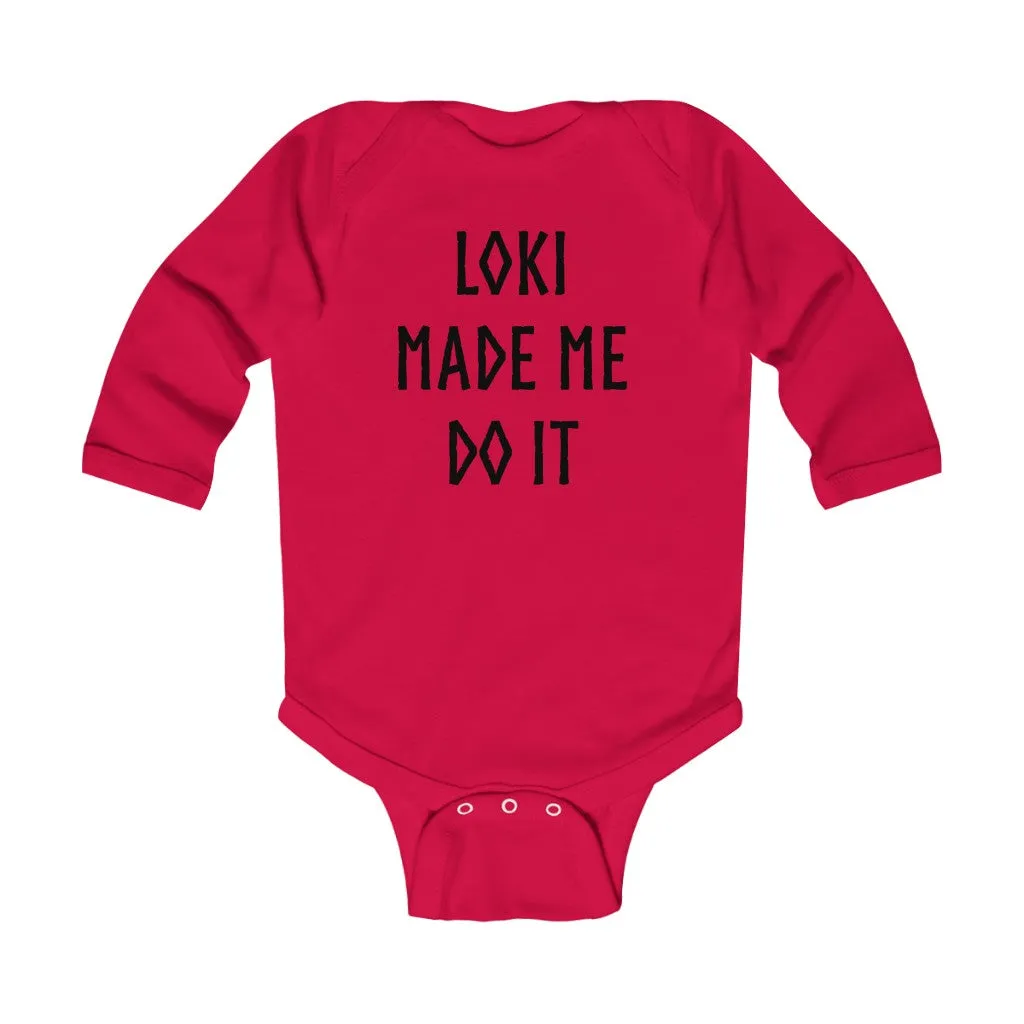 Loki Made Me Do It Long Sleeve Bodysuit