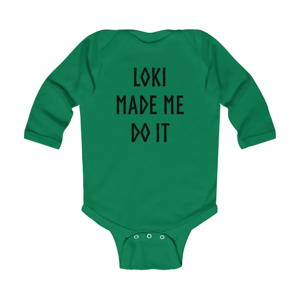Loki Made Me Do It Long Sleeve Bodysuit