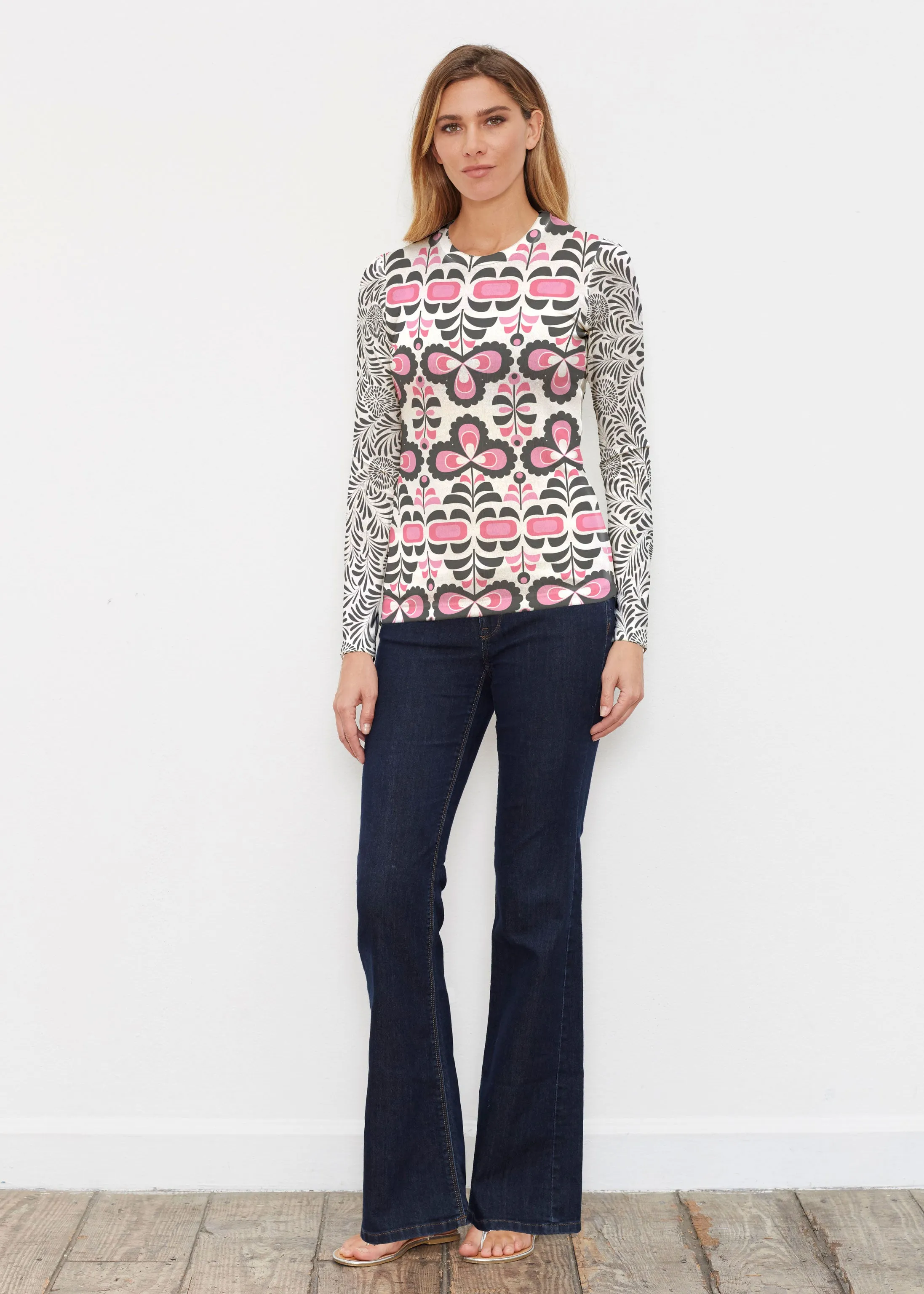 Lolly (8090) ~ Butterknit Long Sleeve Crew Top
