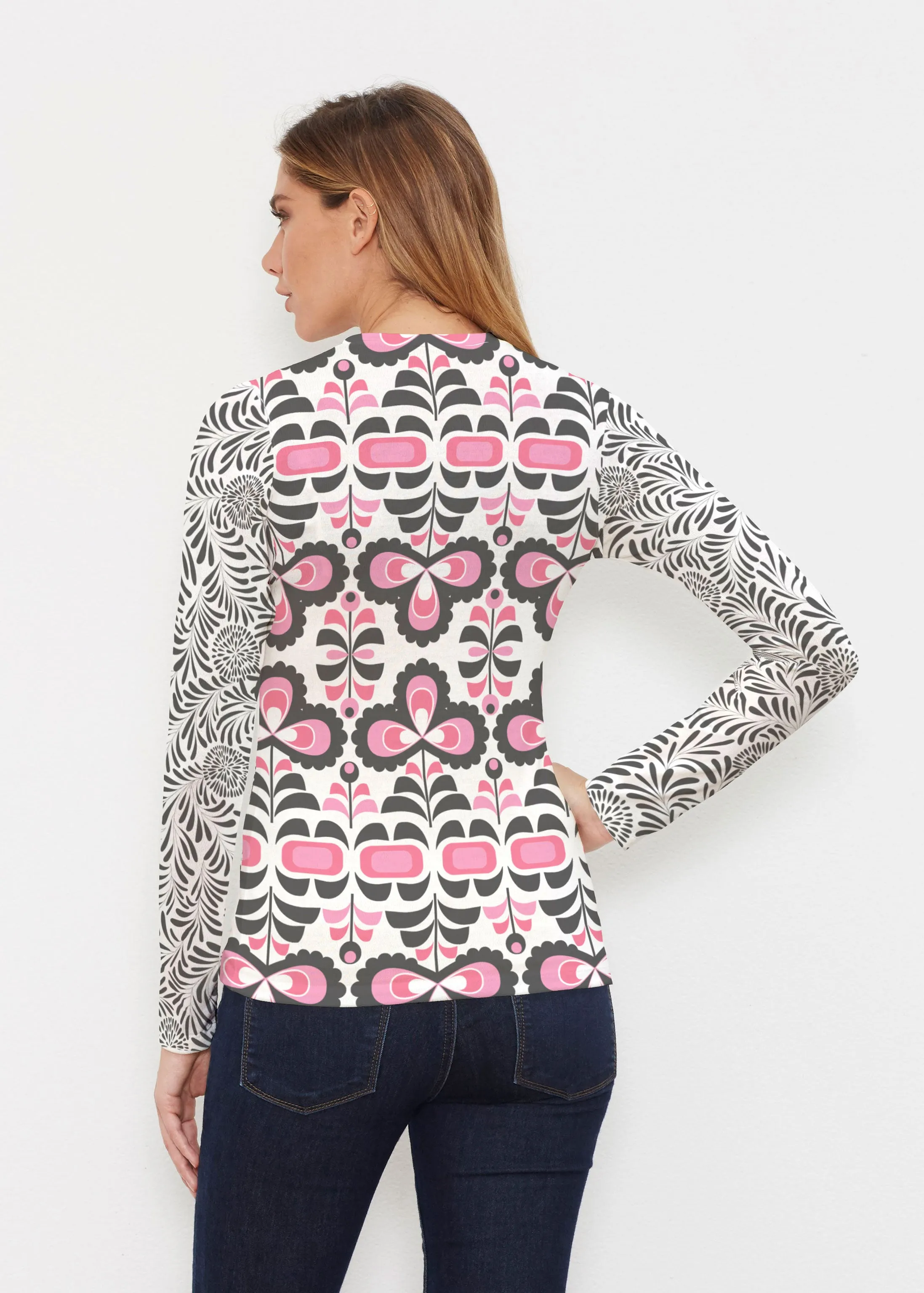 Lolly (8090) ~ Butterknit Long Sleeve V-Neck Top