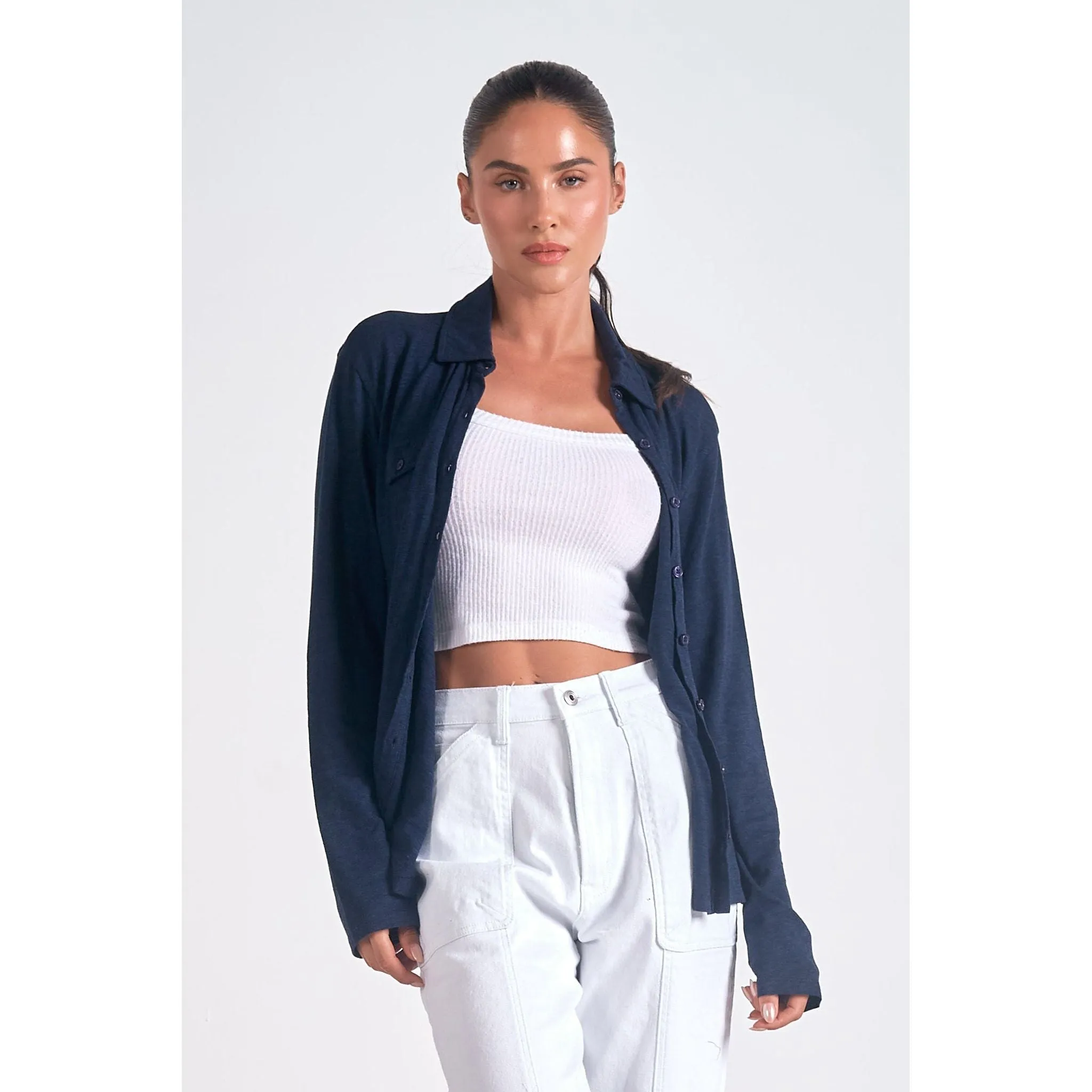 Long Sleeve Button Down Top