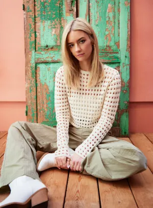 Long Sleeve Crochet Top