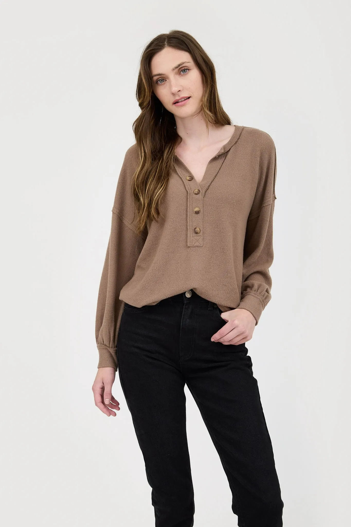 Long Sleeve Knit Henley