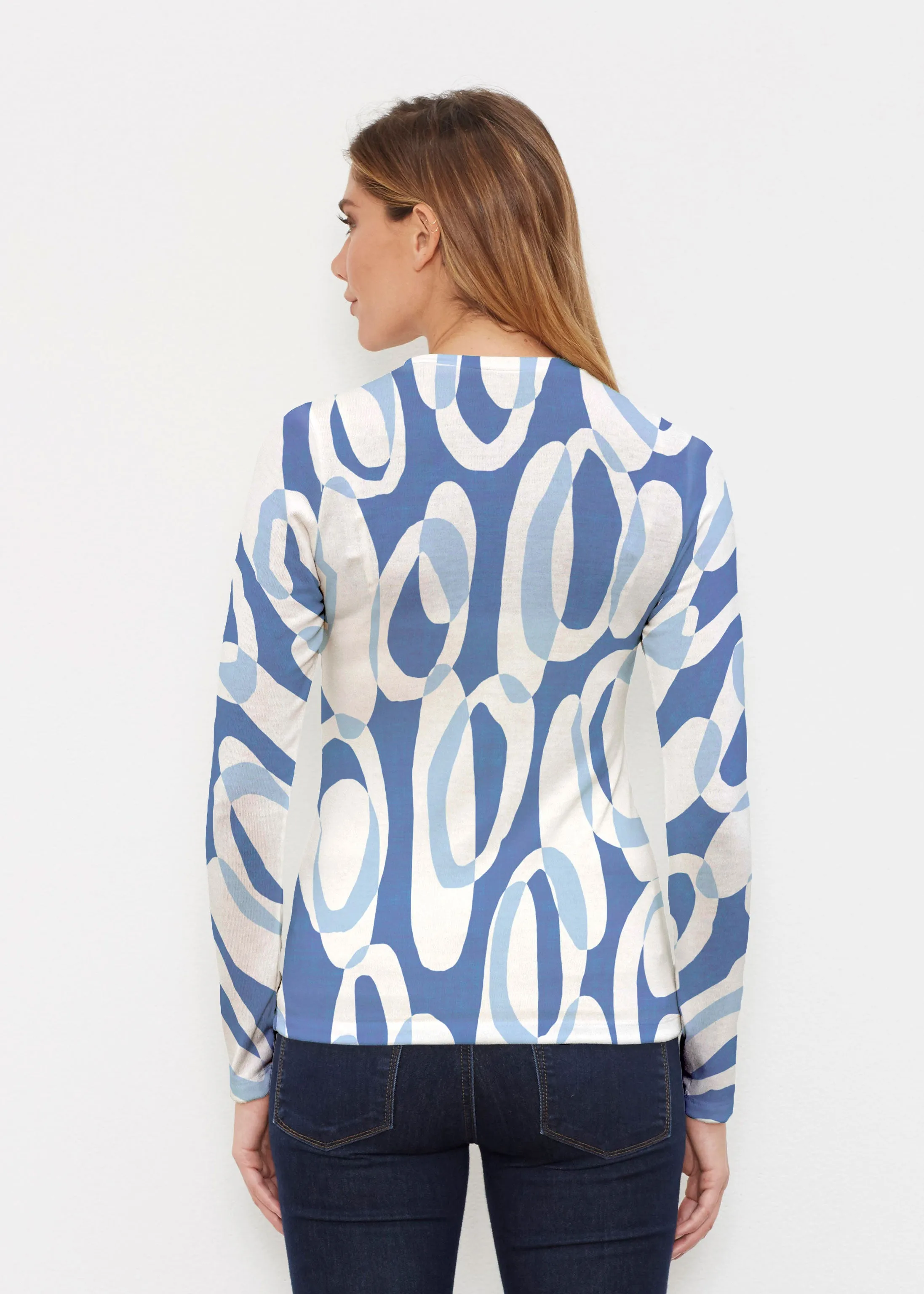 Loop ta Loop Blue (8086) ~ Butterknit Long Sleeve Crew Top