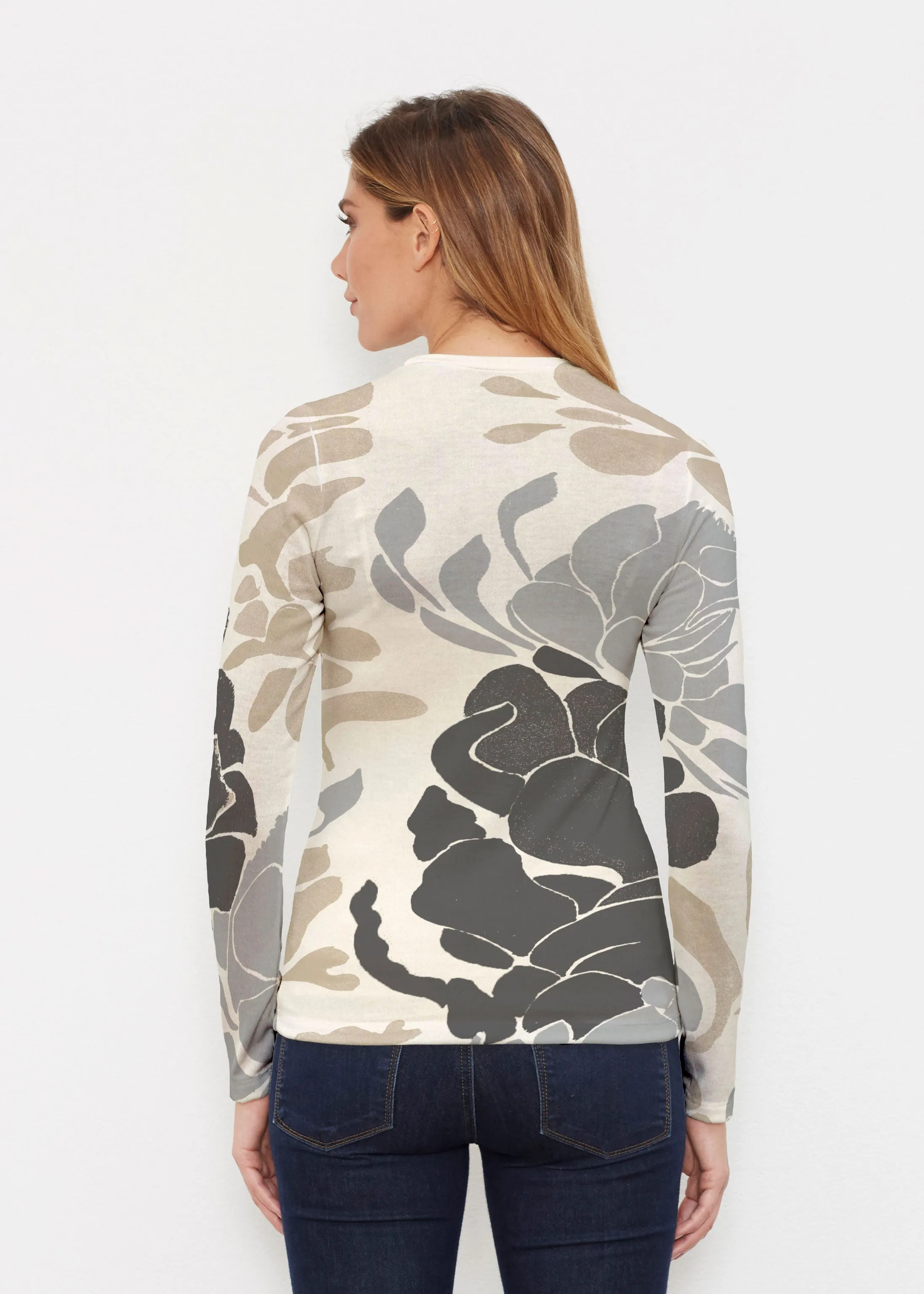 Lotus Grey (23057) ~ Butterknit Long Sleeve Crew Top