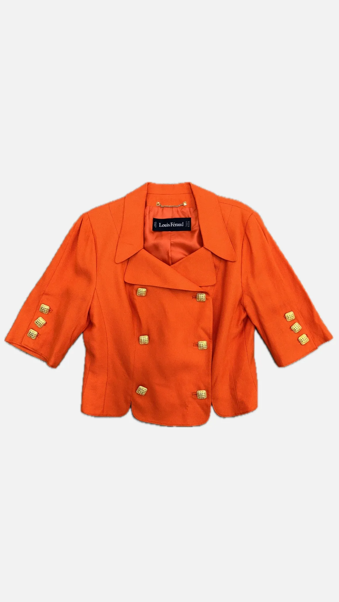 Louis Féraud International Orange Business Suit