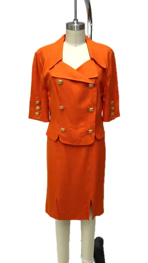 Louis Féraud International Orange Business Suit