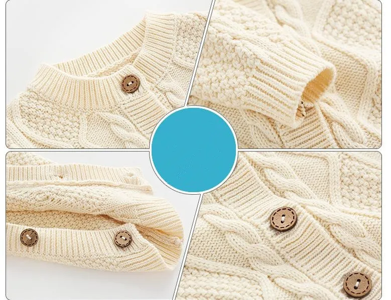 Lovely Unisex Knitted Jumpsuit with Cap