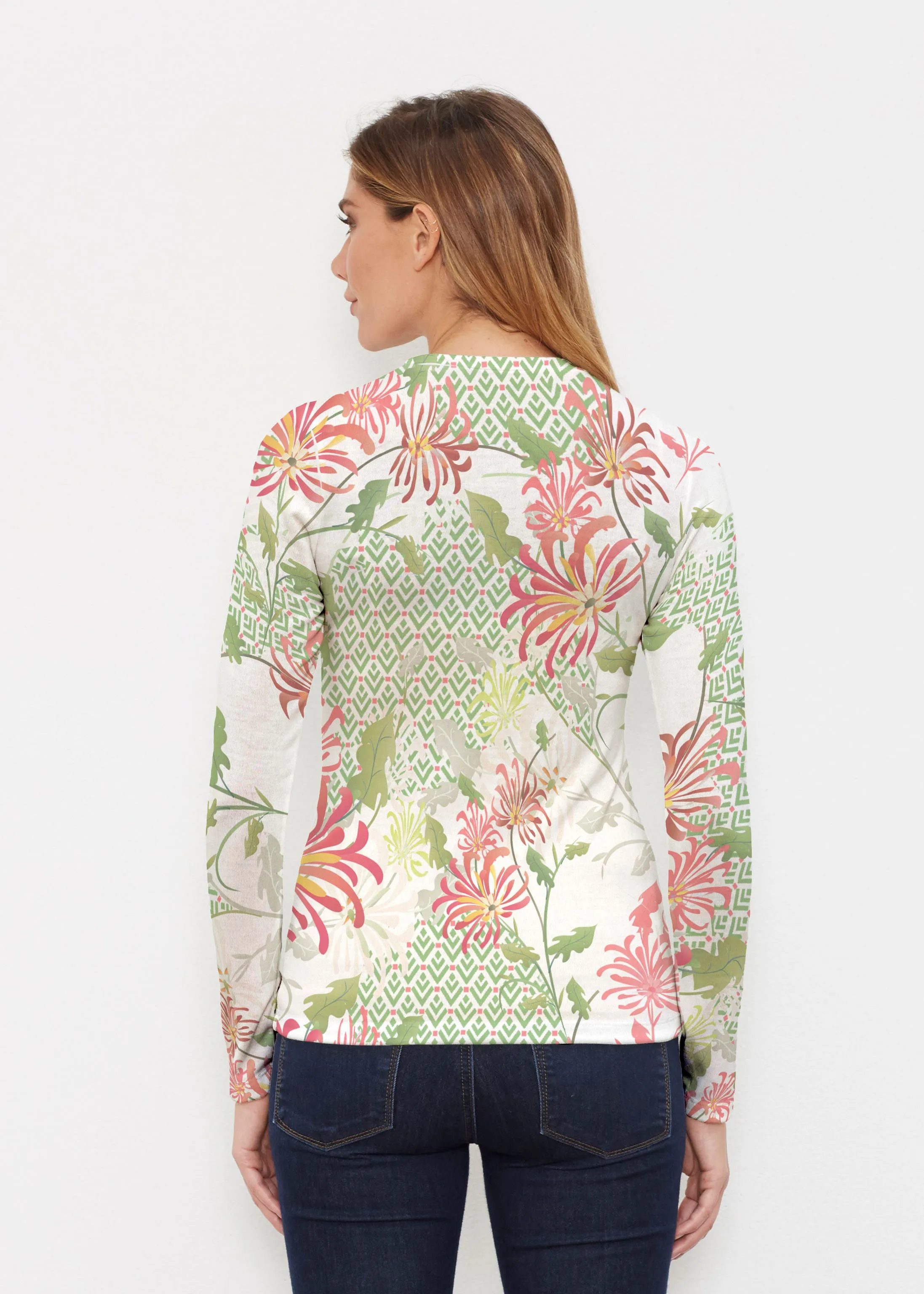Lucia Green (8089) ~ Butterknit Long Sleeve Crew Top