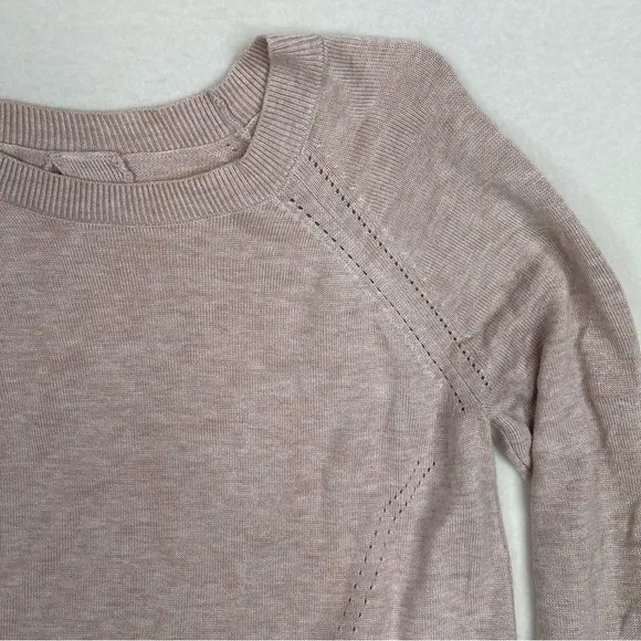 Lululemon Lead with Your Heart Sweater Heathered Pink Bliss size 4