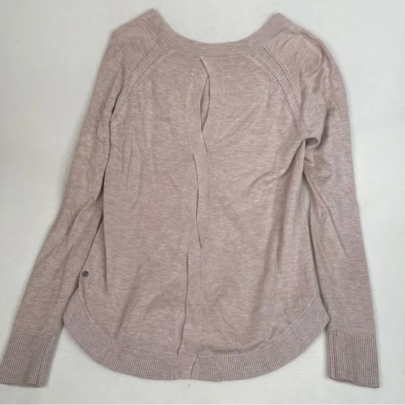 Lululemon Lead with Your Heart Sweater Heathered Pink Bliss size 4