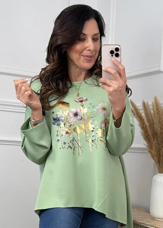 Lynda Green Floral Top