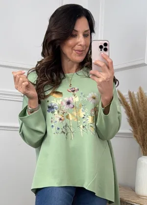 Lynda Green Floral Top
