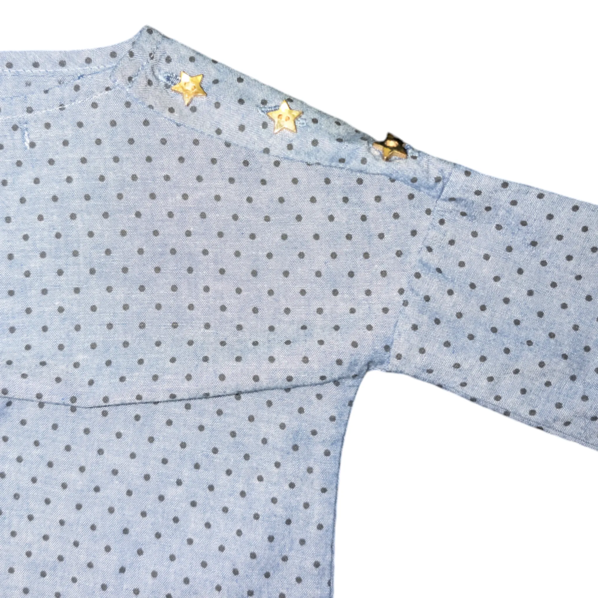 Mabo Chambray Polka Dot Shirt