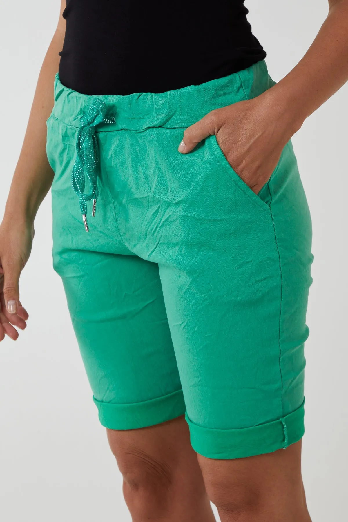 Magic Plain Drawstring Shorts