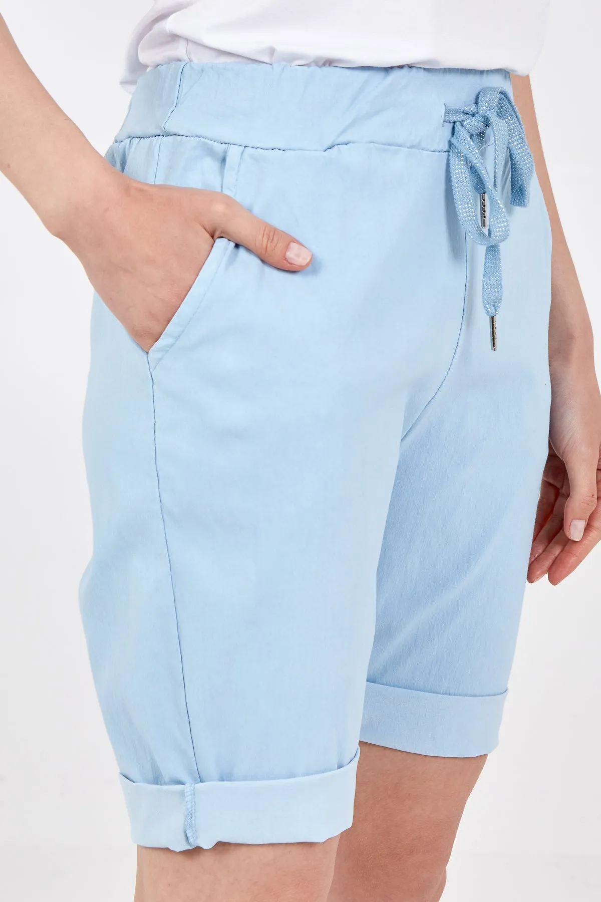 Magic Plain Drawstring Shorts