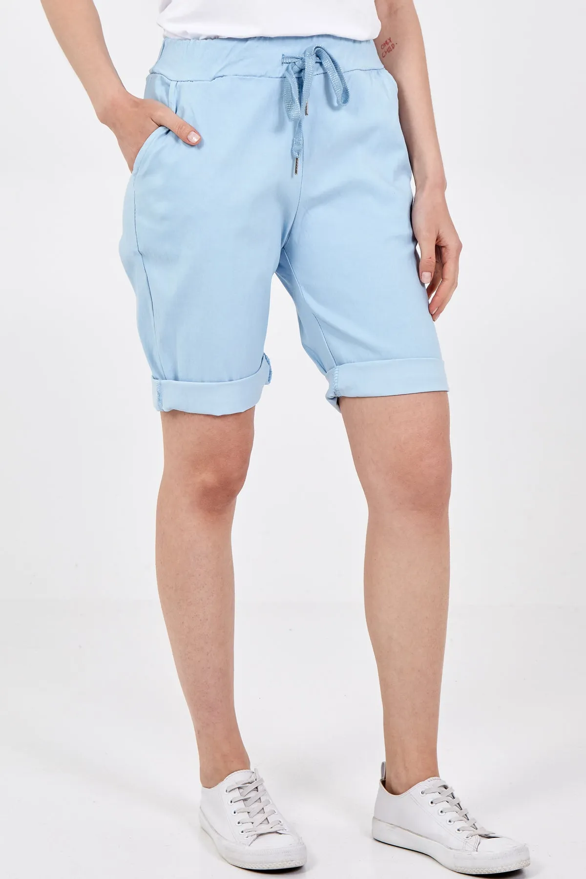 Magic Plain Drawstring Shorts