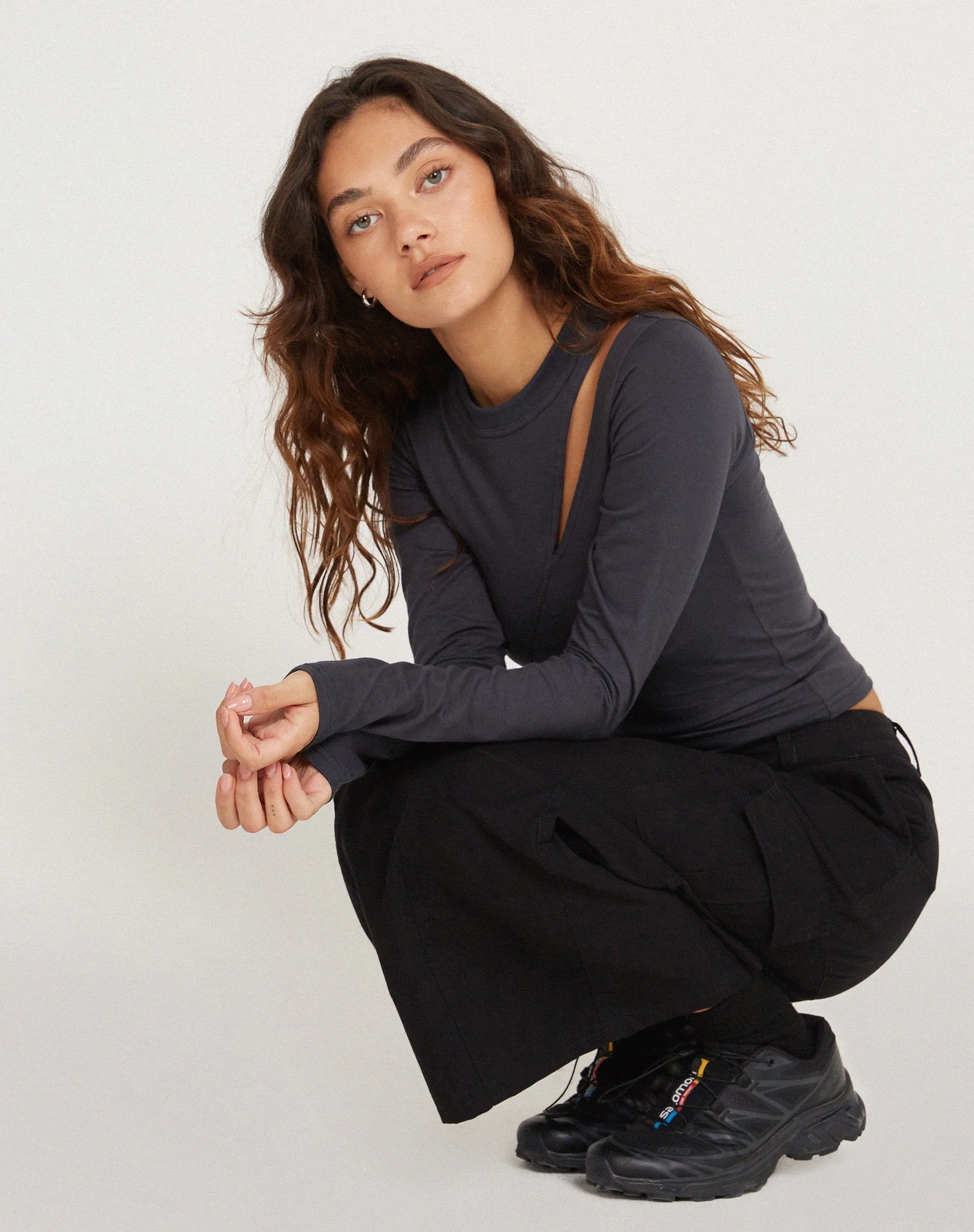 Mague Long Sleeve Top in Ocean Storm