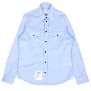 Maison Margiela Replica Blue Utility Work Shirt Size 40