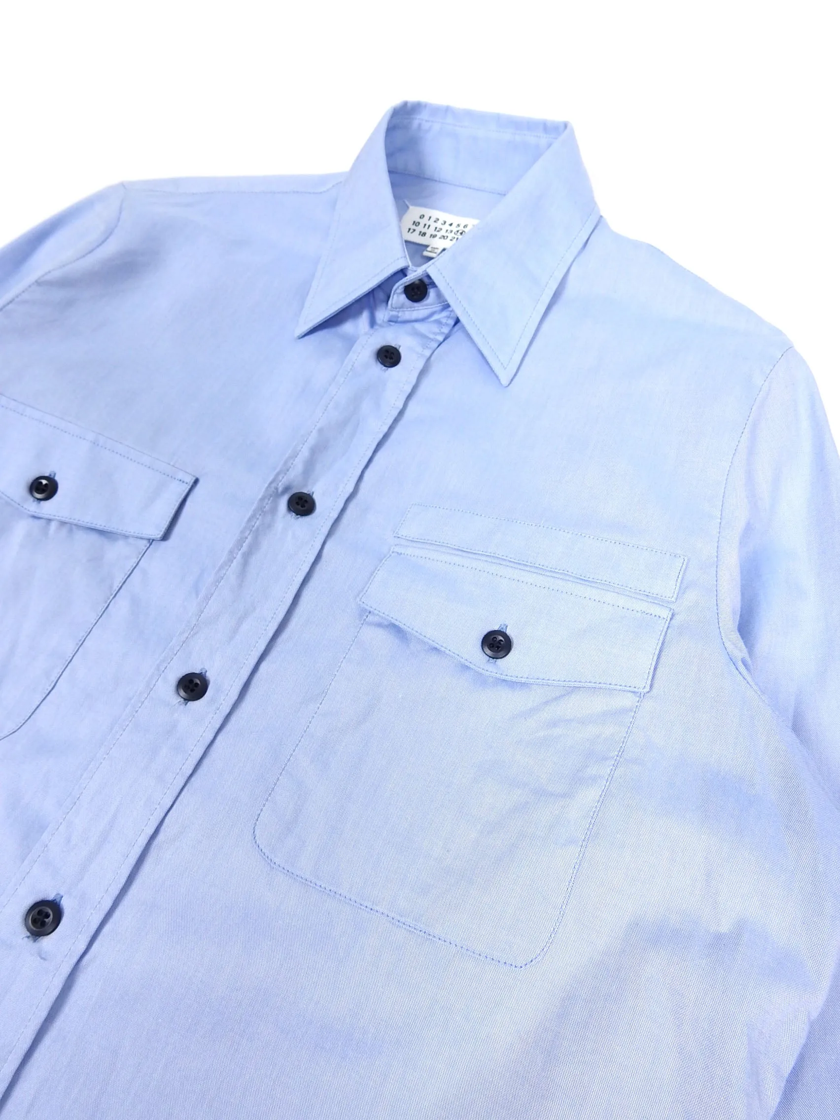 Maison Margiela Replica Blue Utility Work Shirt Size 40