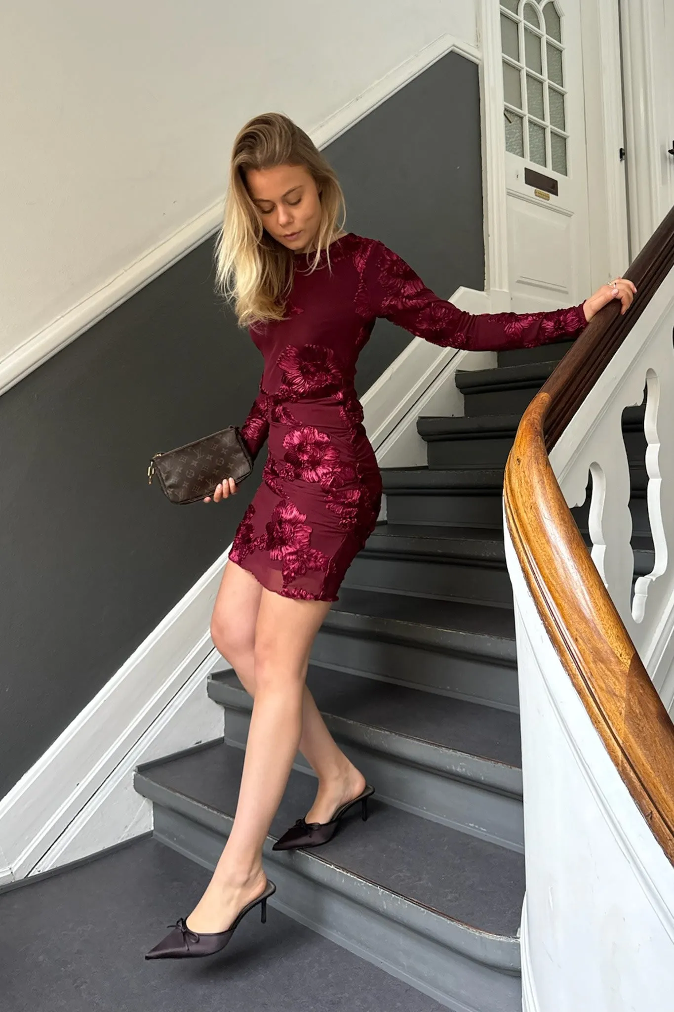 MajaIC Mesh Kjole - Bordeaux