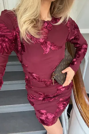 MajaIC Mesh Kjole - Bordeaux