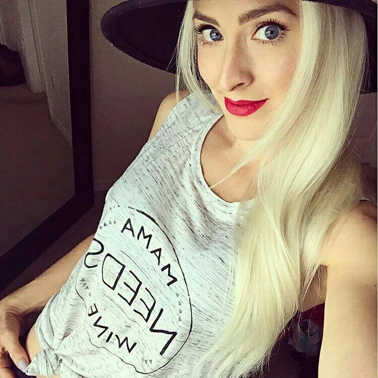 Mama Needs Wine - Retro Fitted Ringer