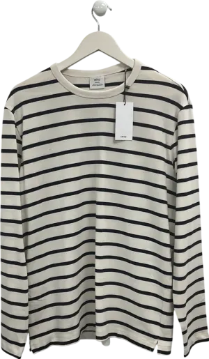 MANGO Cream Mariner Striped Long Sleeve Tee UK M