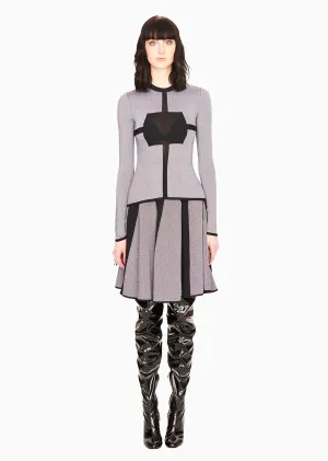 Marianne - Grey Long Sleeve Sweater with a Black Motif