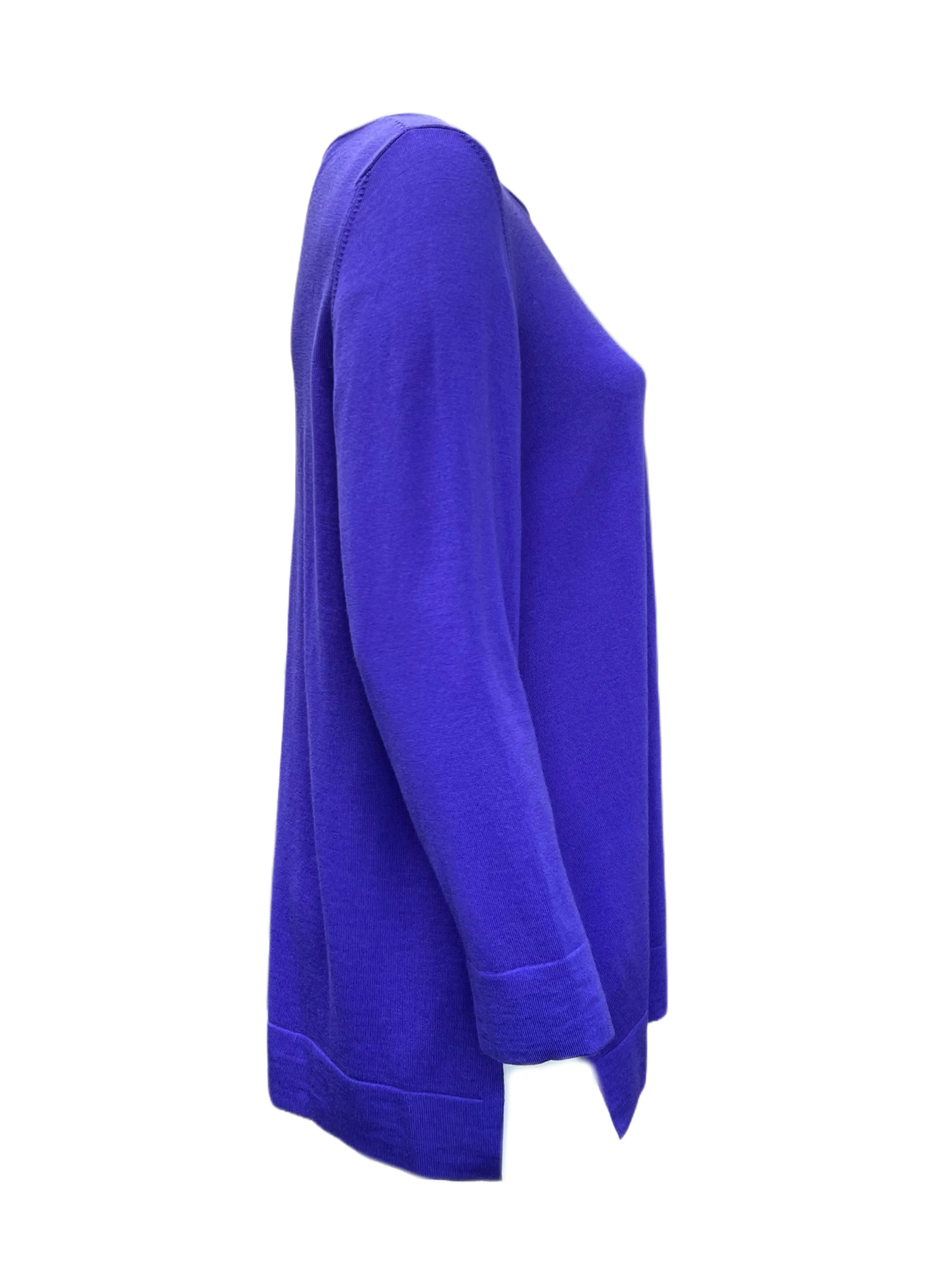 Marina Rinaldi Women's Purple Acceso Virgin Wool Sweater NWT
