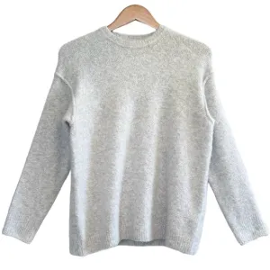 Marine Layer Wool Blend, Crew Neck, Bouncy, Stretchy, Light Grey, Oversized XS