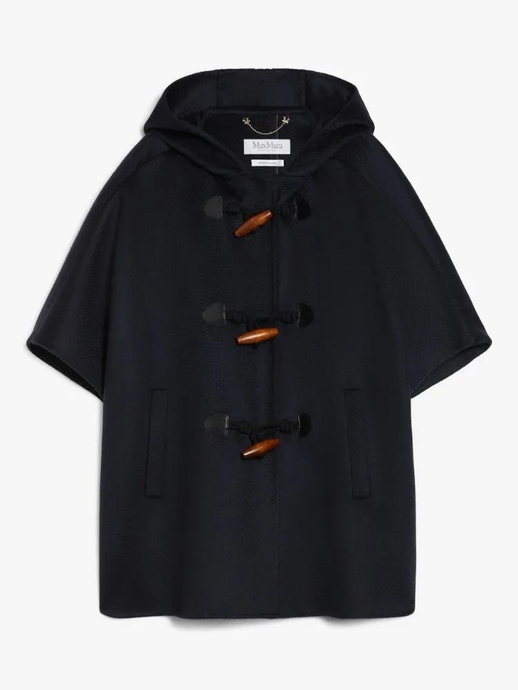 [Max Mara] Fase Toggle-Fastening Cashmere Cape - Ultramarine