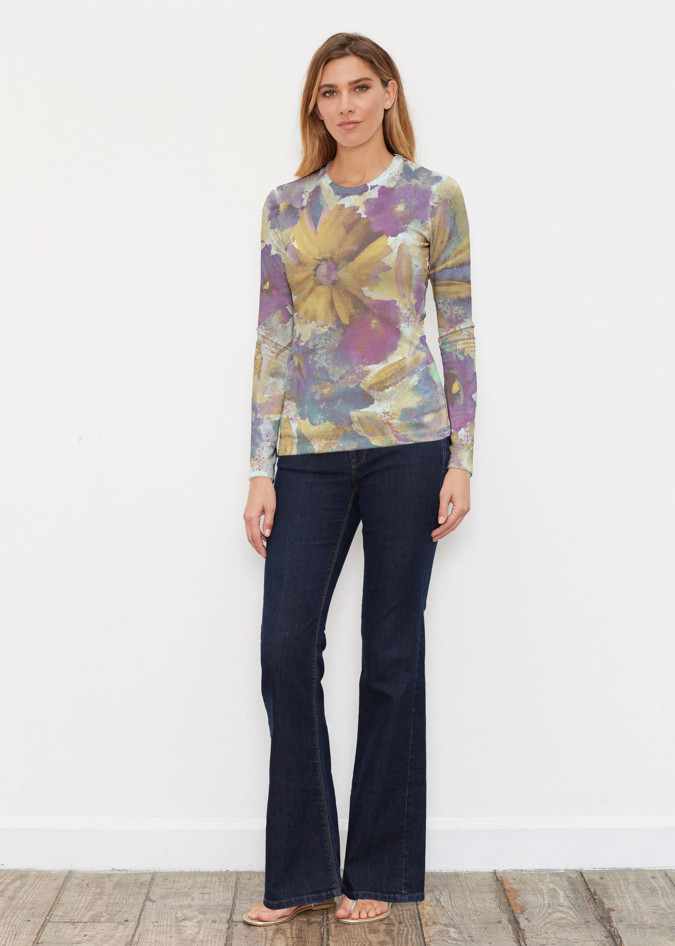 Maya (17266) ~ Butterknit Long Sleeve Crew Top