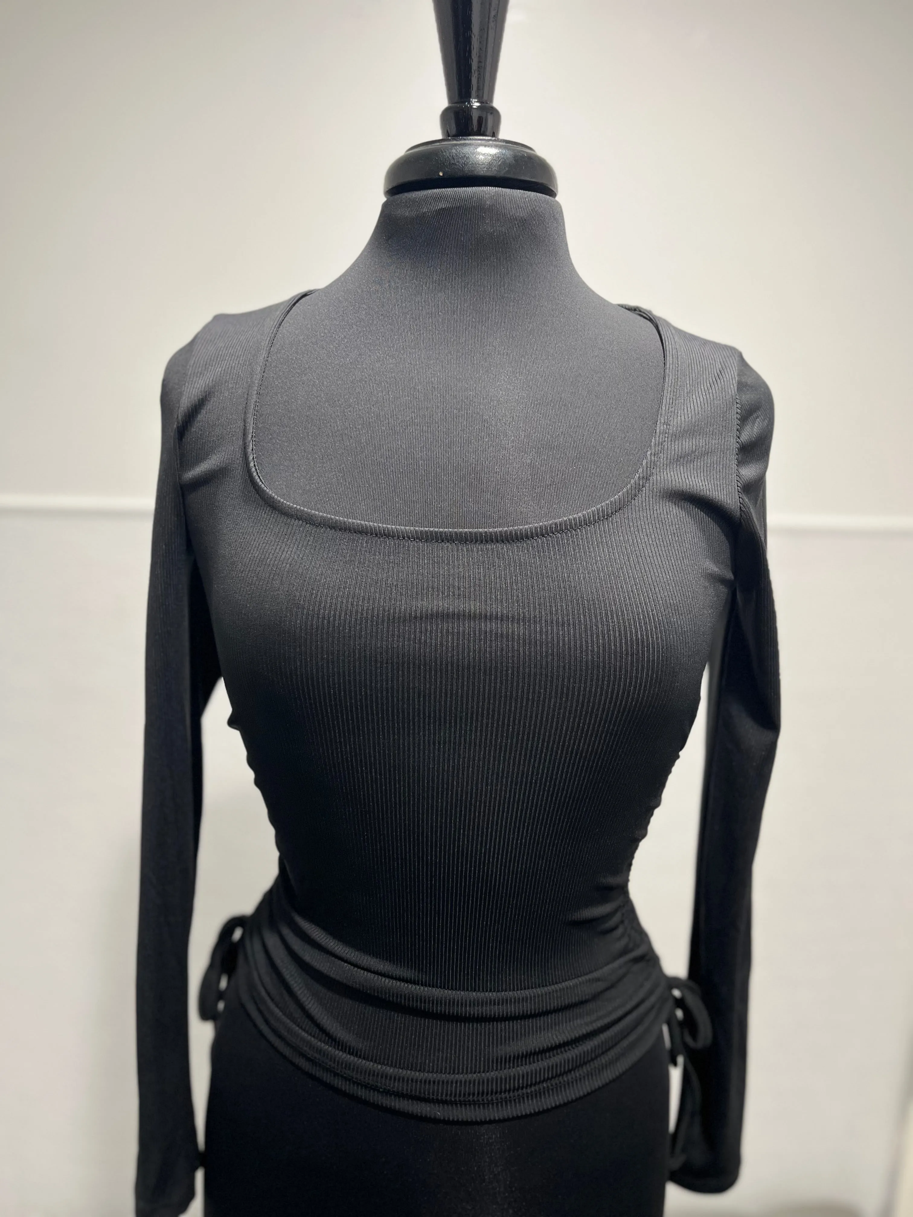 Maya Black Long Sleeve Top