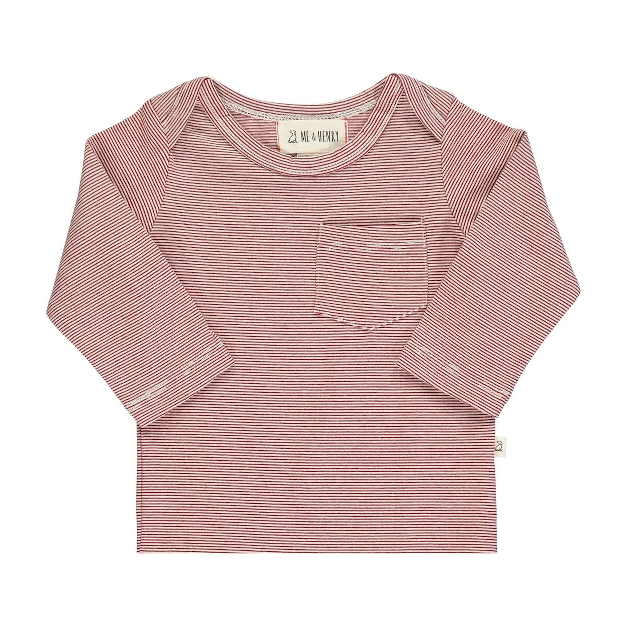 Me   Henry Tellico Micro Stripe Lone Sleeve Onesie