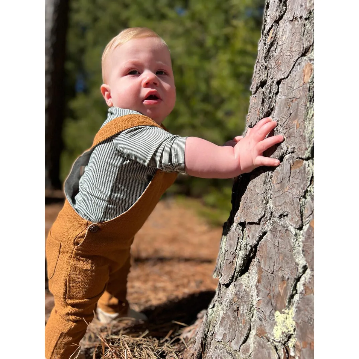 Me   Henry Tellico Micro Stripe Lone Sleeve Onesie